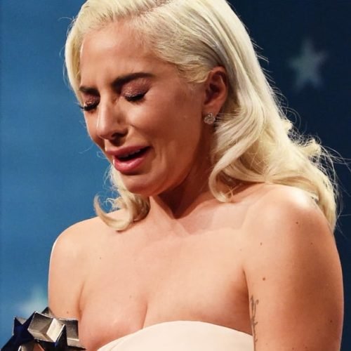 Lady Gaga crying. Lady Gaga's song You and I makes grammarists everywhere cry.
